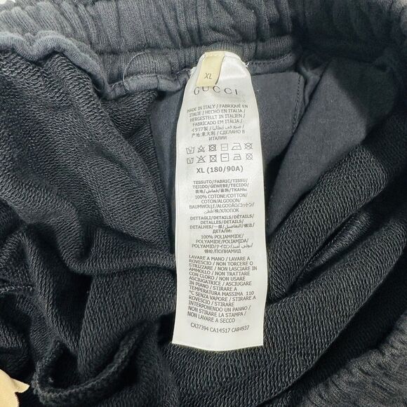 Gucci x The North Face XL Black Stripe Logo Print Sweatpants Jogger NWT $1600 - Picture 9 of 12